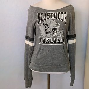 Beast mode Oakland Cut Neck Workout Sweater